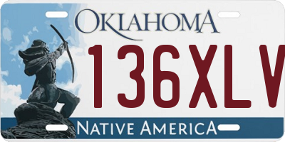 OK license plate 136XLV