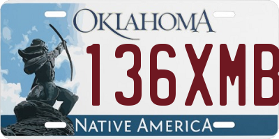 OK license plate 136XMB