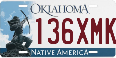 OK license plate 136XMK