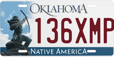 OK license plate 136XMP