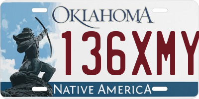 OK license plate 136XMY