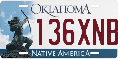 OK license plate 136XNB