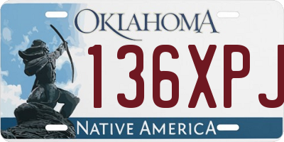 OK license plate 136XPJ