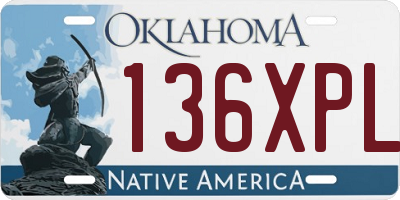 OK license plate 136XPL