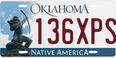 OK license plate 136XPS