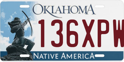OK license plate 136XPW