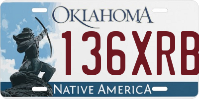 OK license plate 136XRB