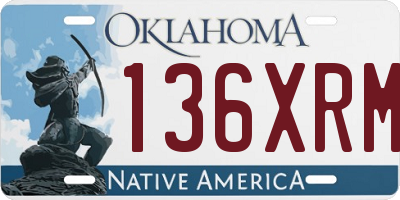 OK license plate 136XRM