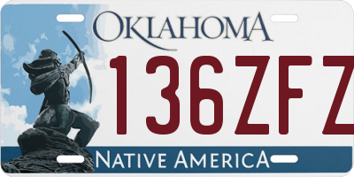 OK license plate 136ZFZ