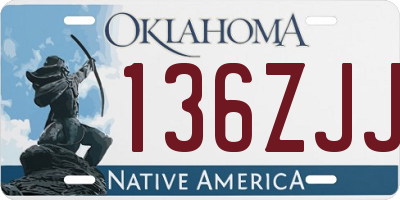 OK license plate 136ZJJ