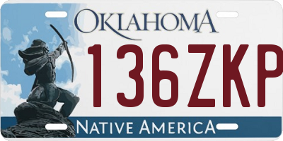 OK license plate 136ZKP