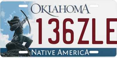 OK license plate 136ZLE