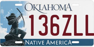 OK license plate 136ZLL