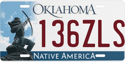 OK license plate 136ZLS