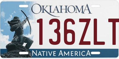 OK license plate 136ZLT