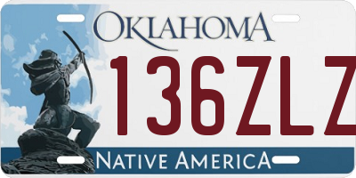 OK license plate 136ZLZ