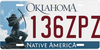 OK license plate 136ZPZ