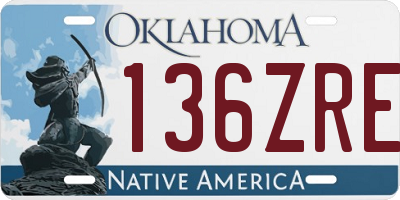 OK license plate 136ZRE