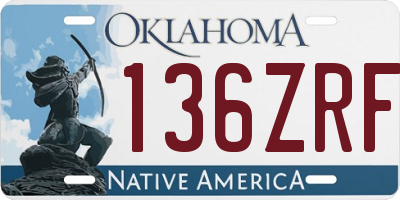OK license plate 136ZRF