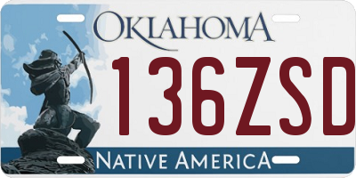 OK license plate 136ZSD