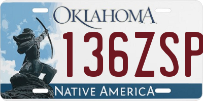 OK license plate 136ZSP