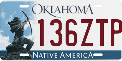 OK license plate 136ZTP