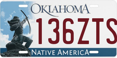 OK license plate 136ZTS