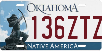 OK license plate 136ZTZ