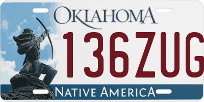 OK license plate 136ZUG