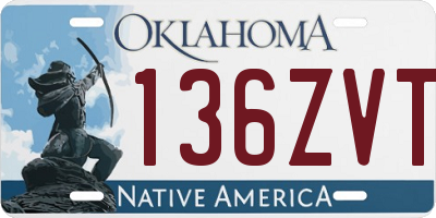 OK license plate 136ZVT