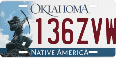 OK license plate 136ZVW