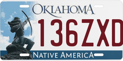 OK license plate 136ZXD
