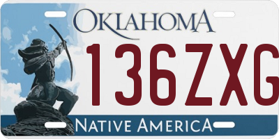 OK license plate 136ZXG