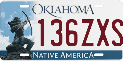 OK license plate 136ZXS
