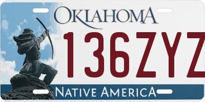 OK license plate 136ZYZ