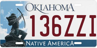 OK license plate 136ZZI