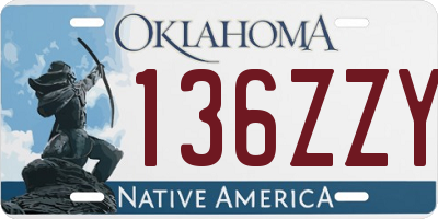 OK license plate 136ZZY