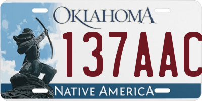 OK license plate 137AAC