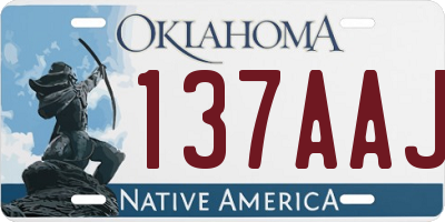 OK license plate 137AAJ