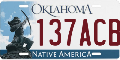 OK license plate 137ACB