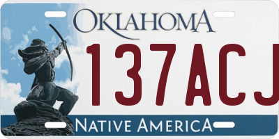 OK license plate 137ACJ