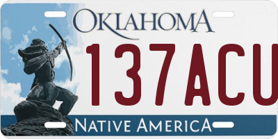 OK license plate 137ACU