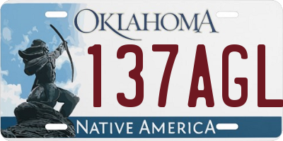 OK license plate 137AGL