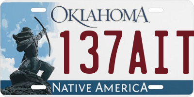 OK license plate 137AIT