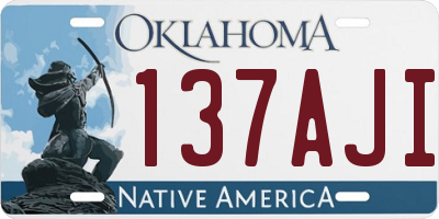 OK license plate 137AJI