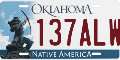 OK license plate 137ALW