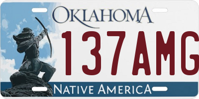 OK license plate 137AMG