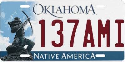 OK license plate 137AMI