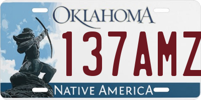 OK license plate 137AMZ
