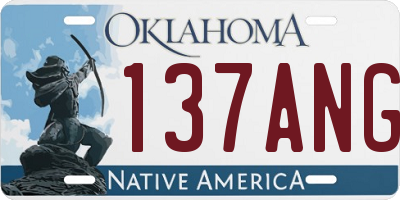 OK license plate 137ANG